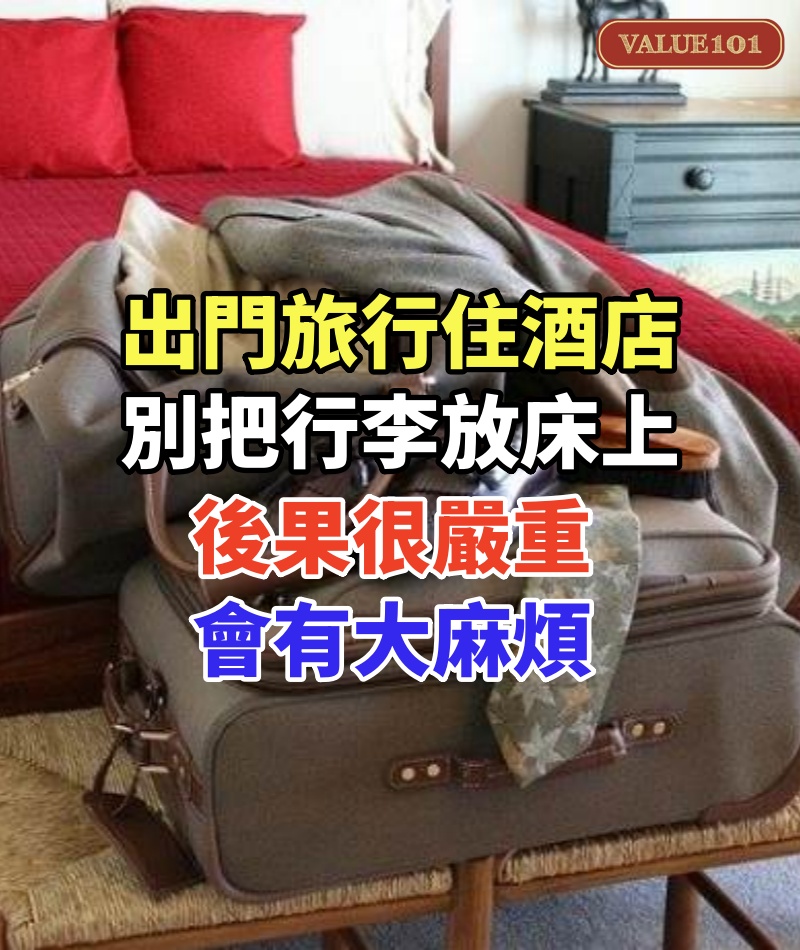 出門旅行住酒店,千萬別把行李放床上!後果很嚴重,會有大麻煩
