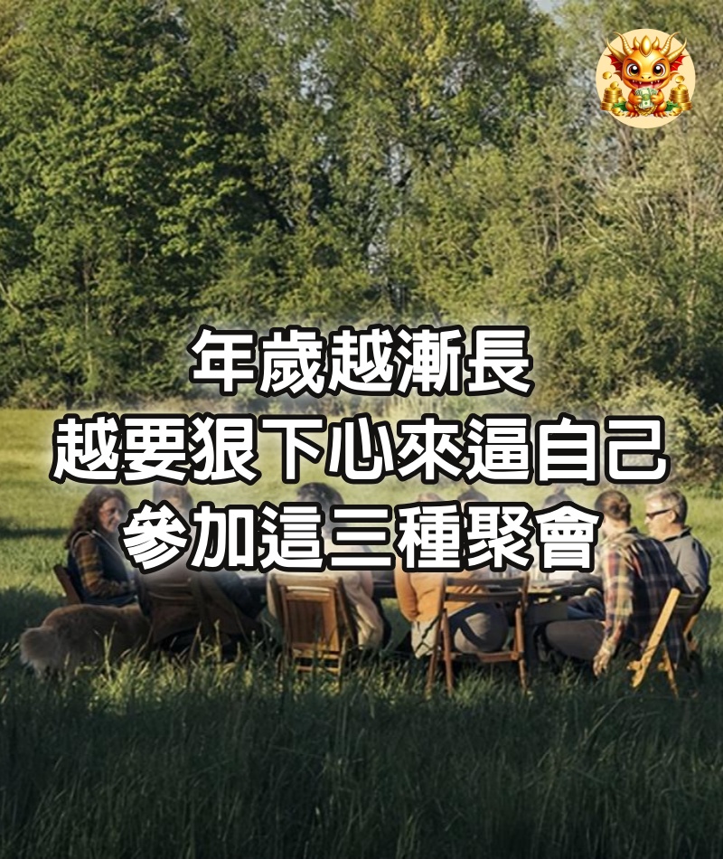 年歲越漸長,越要狠下心來逼自己參加這三種聚會