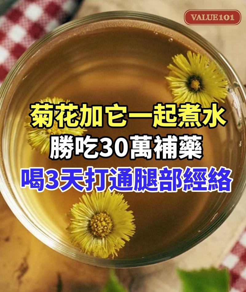 菊花加它一起煮 水,勝吃30萬補藥!喝3天就能打通腿部經絡,血管不堵了,腿腳不痛了,活100歲都健步如飛