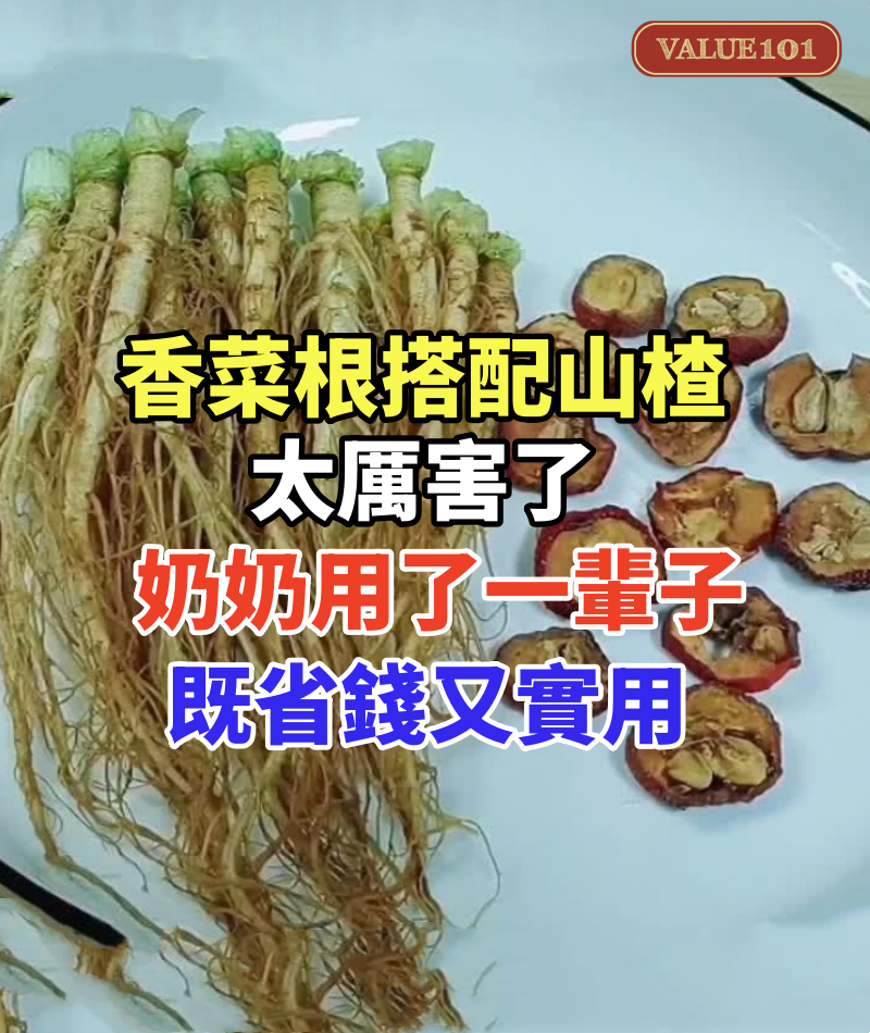 香菜根搭配山楂,太厲害了,98歲老奶奶用了一輩子,既省錢又實用